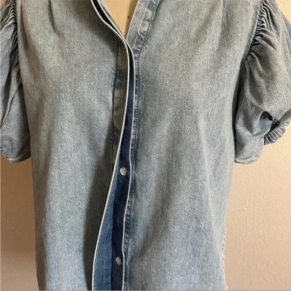 Frame Denim puff sleeve blouse - Picture 3 of 7